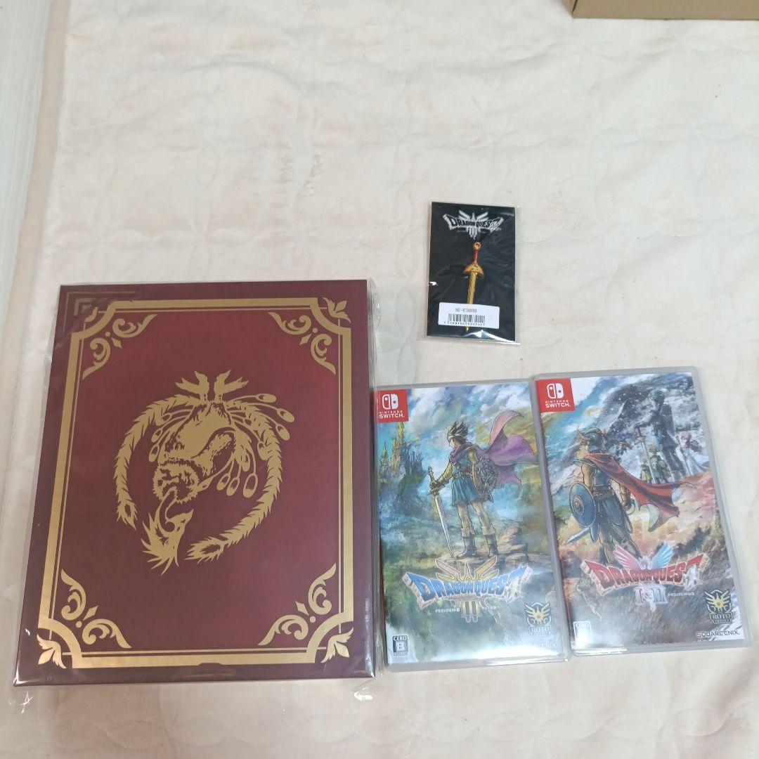 Switch用ドラゴンクエストⅠ＆ⅡとIII 予約特典ピンズ＆ブック型収納BOX