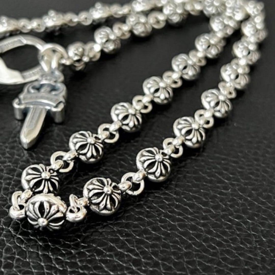 ウォレットチェーン シルバー クロスボールチェーン ダガーdagger S925