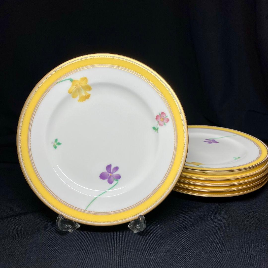 ノリタケ ヴィヴィッドソロ 銘々皿 プレート 中皿 6客