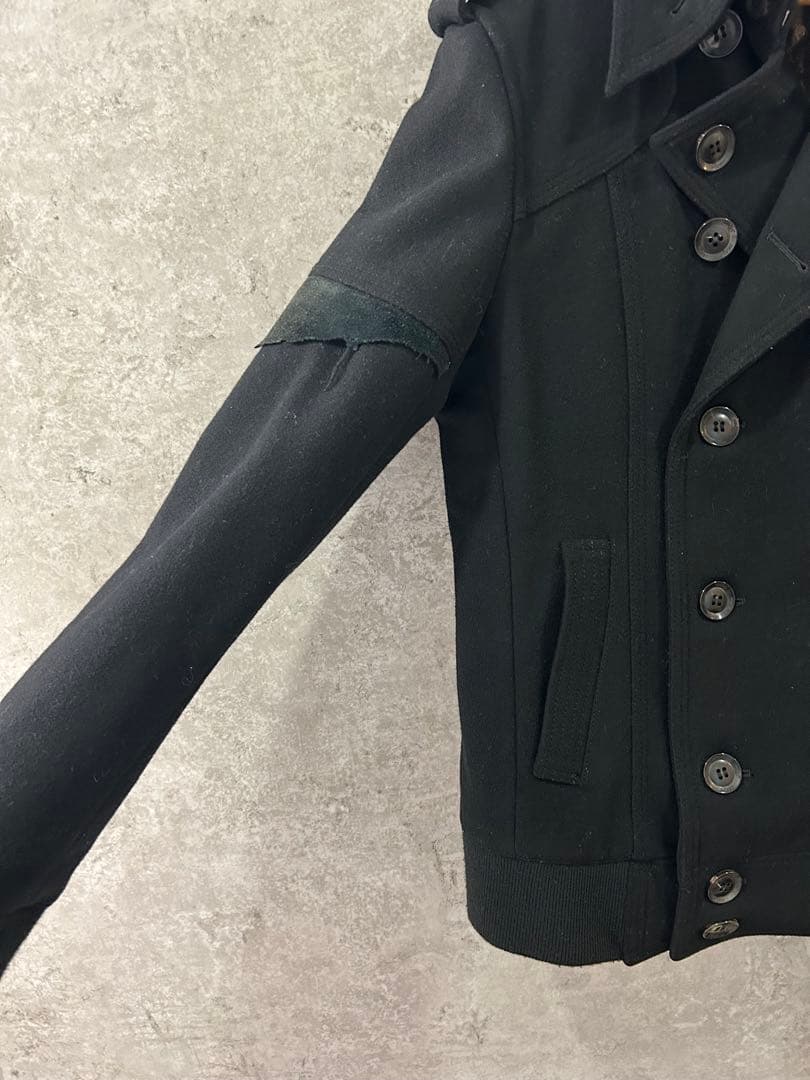 希少 Roen ロエン コレクションライン ライダースPコート レオパード裏地