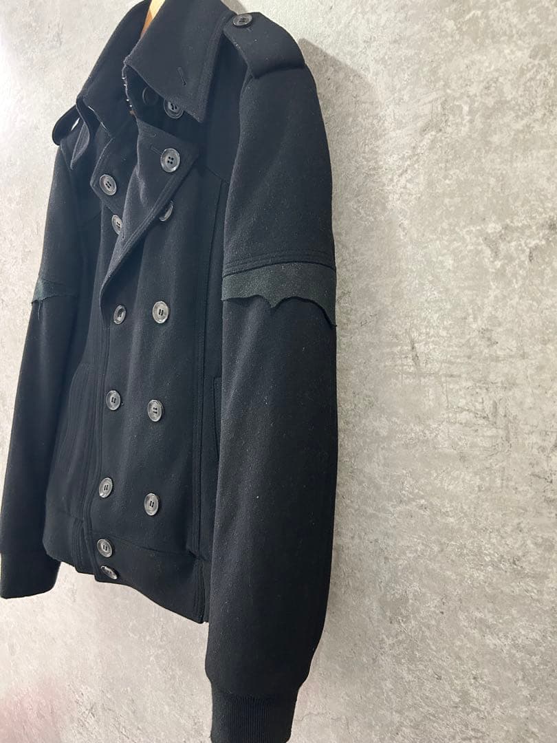 希少 Roen ロエン コレクションライン ライダースPコート レオパード裏地