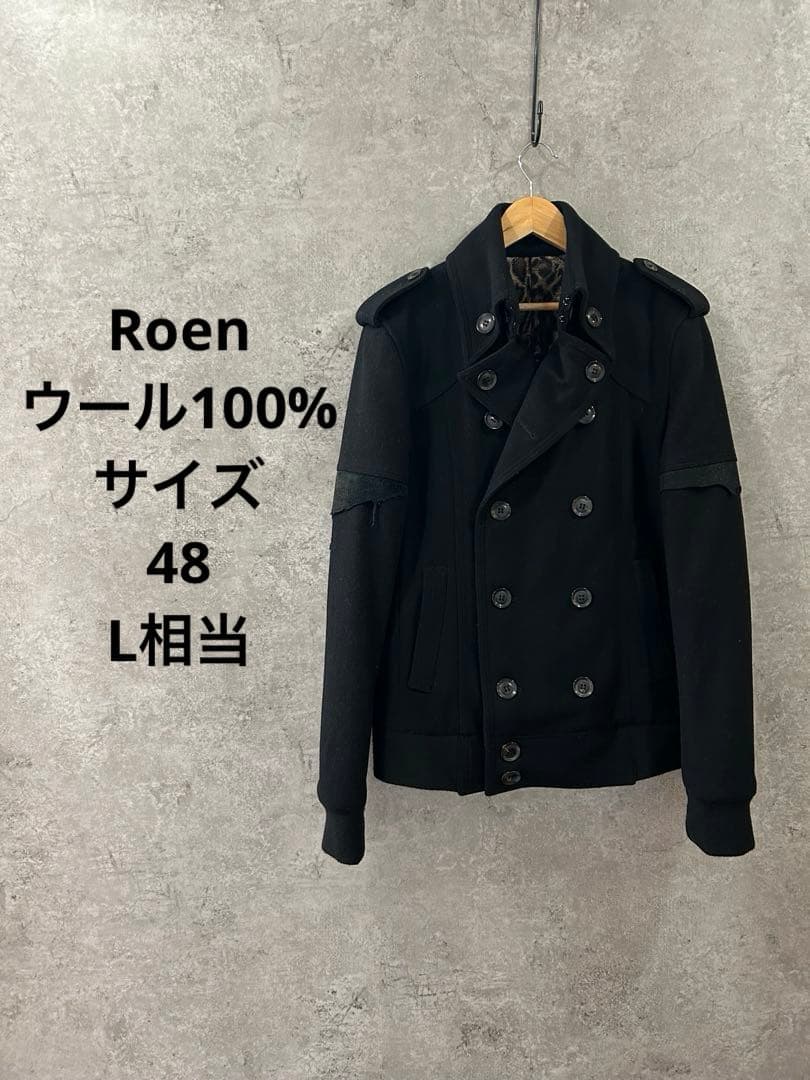希少 Roen ロエン コレクションライン ライダースPコート レオパード裏地