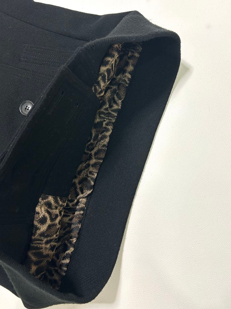 希少 Roen ロエン コレクションライン ライダースPコート レオパード裏地