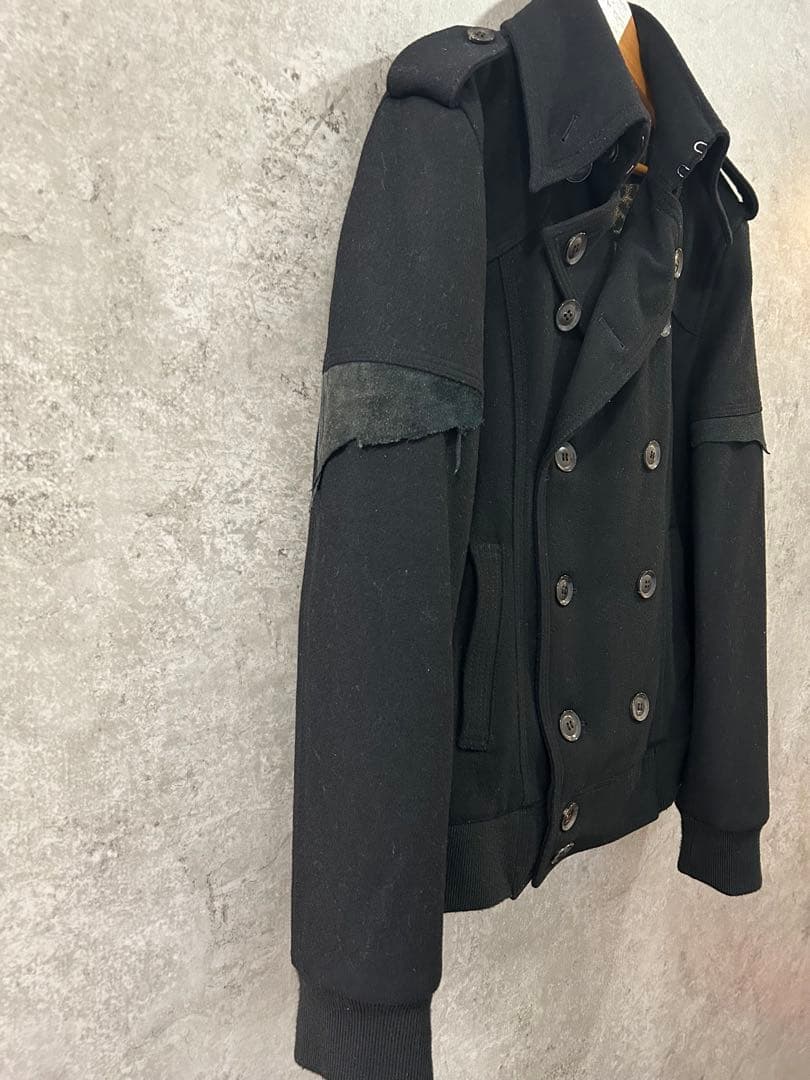 希少 Roen ロエン コレクションライン ライダースPコート レオパード裏地