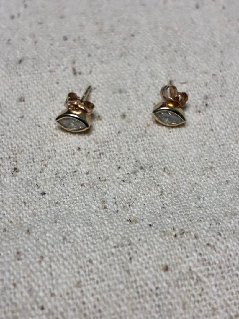 accessories mau レモン型K10ダイヤモンドピアス