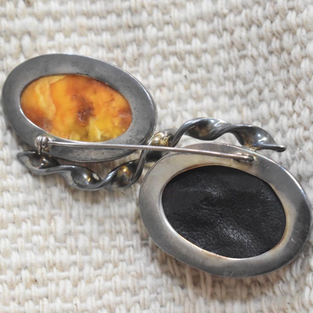 近年 GRANPIE 素敵なブローチ✨手織りコットン ロングコート L 生成り