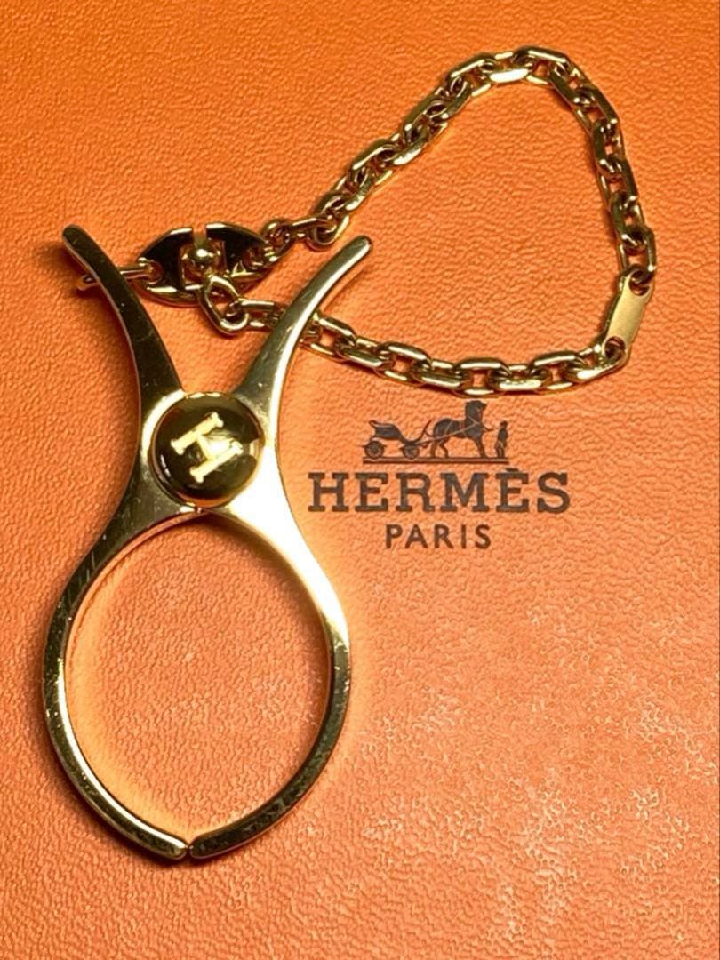 美品　HERMES エルメス　フィルー　ゴールド金具　グローブホルダー　チャーム