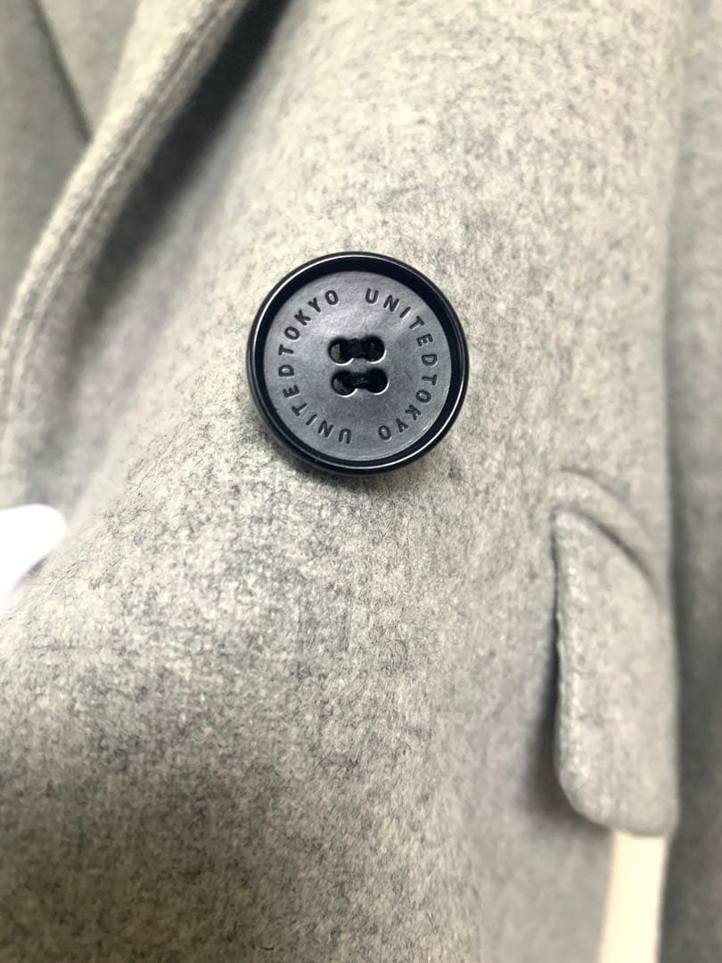 UNITED TOKYO ウールカシミヤ混チェスターコート　グレー