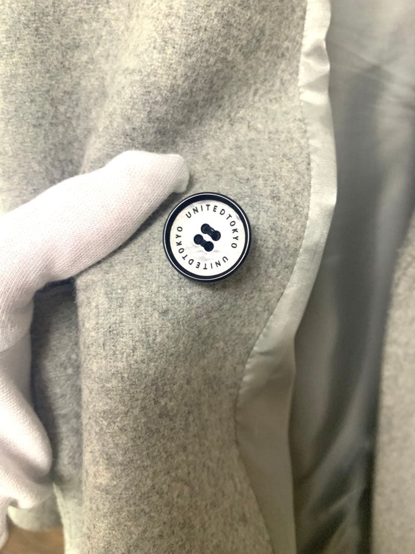 UNITED TOKYO ウールカシミヤ混チェスターコート　グレー