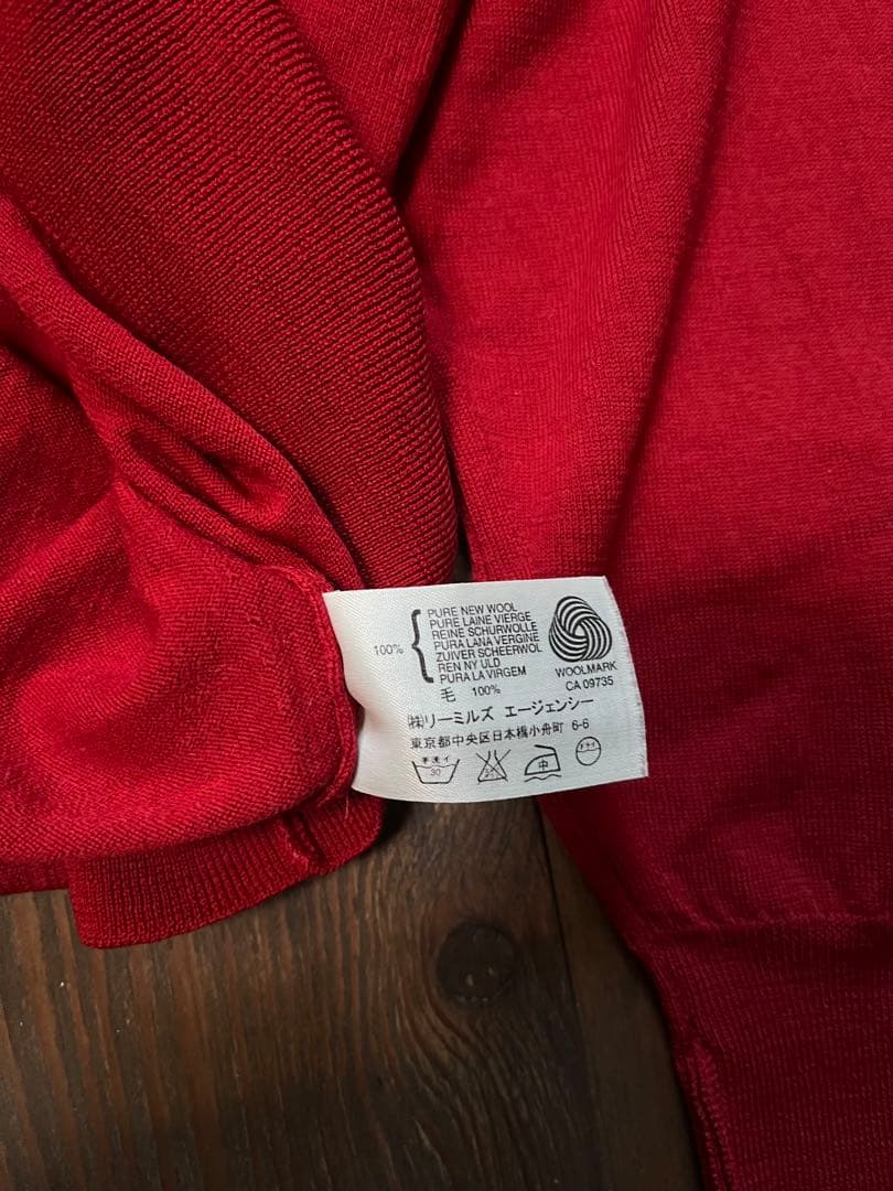 JOHN SMEDLEY レッド ポロシャツ Lサイズ