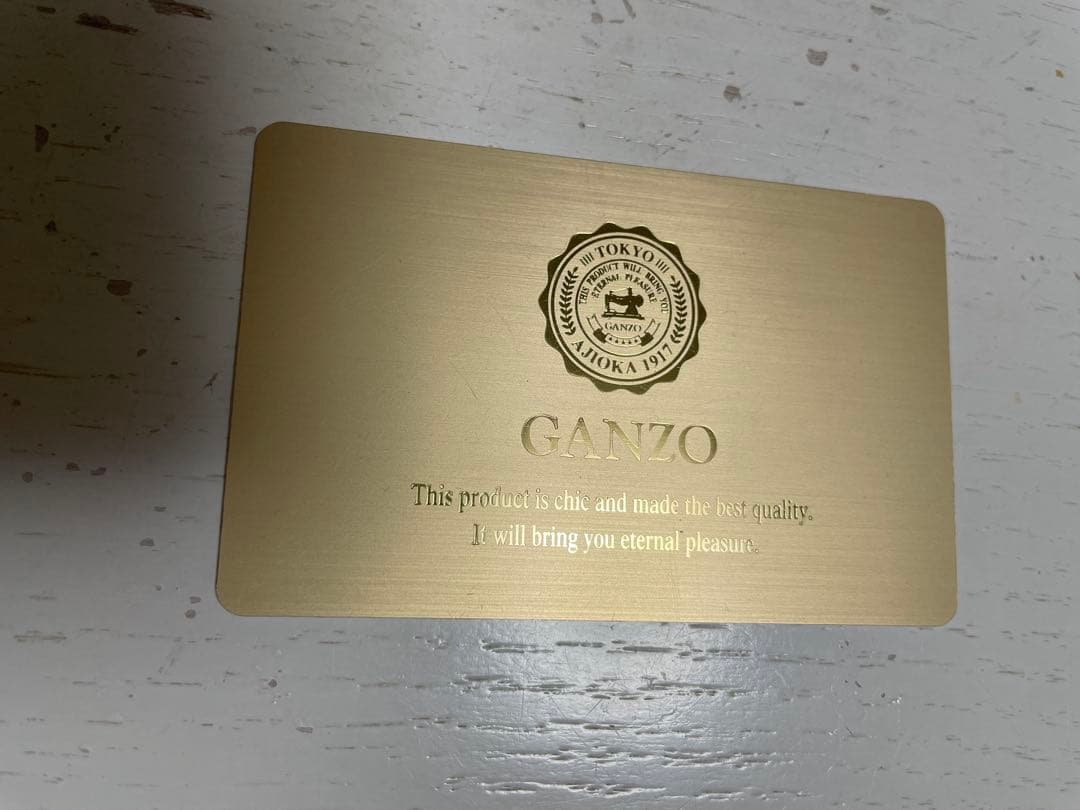 GANZO シェルコードバン2 小銭入れ付き二つ折り財布 ナチュラル シミ有り