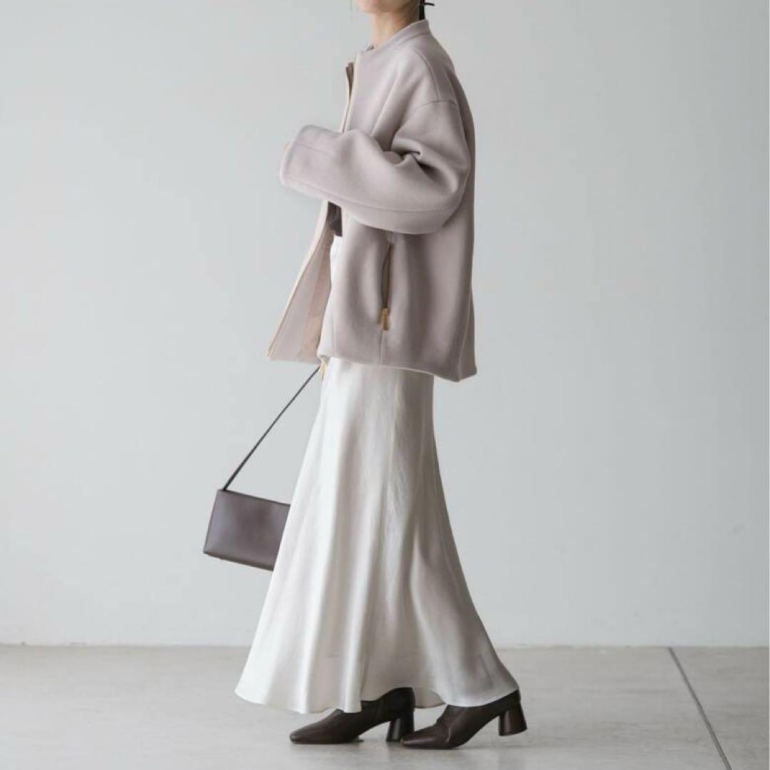 新作 新品 ノーブル MTRレイズドネックジップコート ナチュラル 36