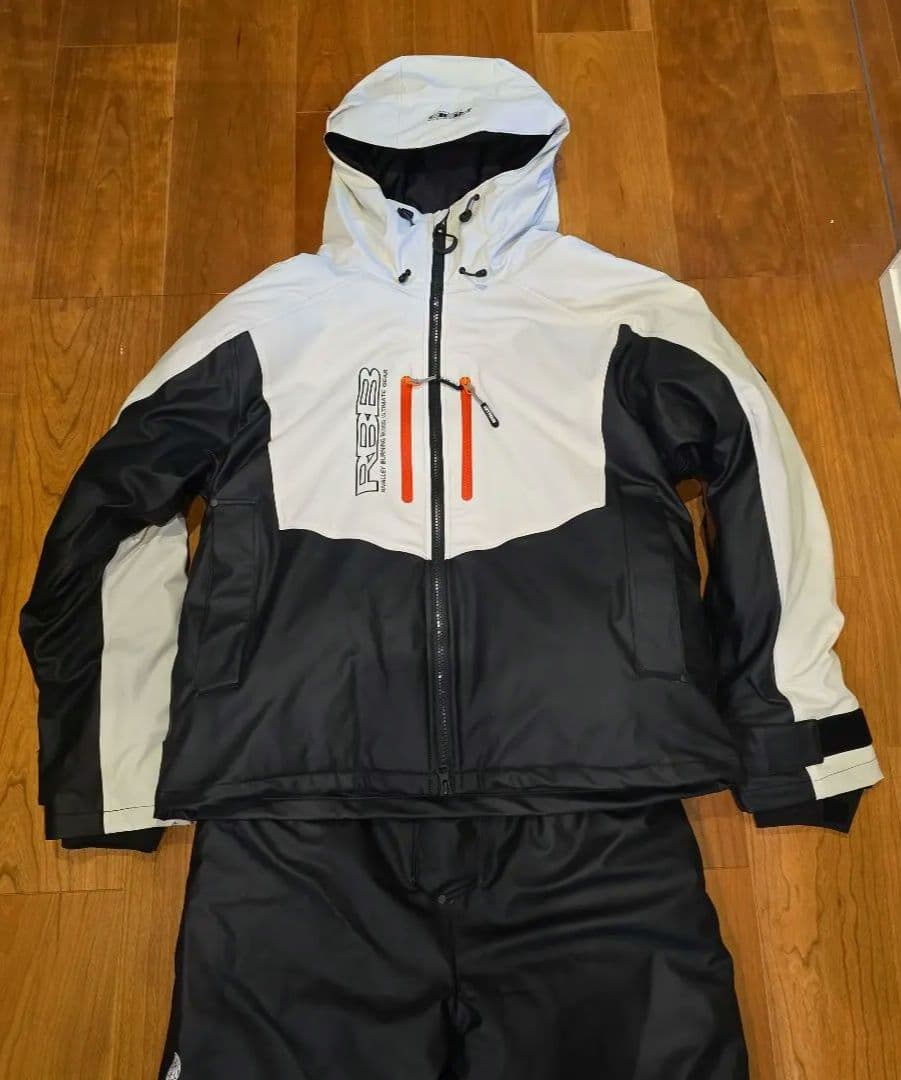 リバレイ釣り用防寒スーツ RBB ブラック/ホワイトM 防寒着 防寒ウェア