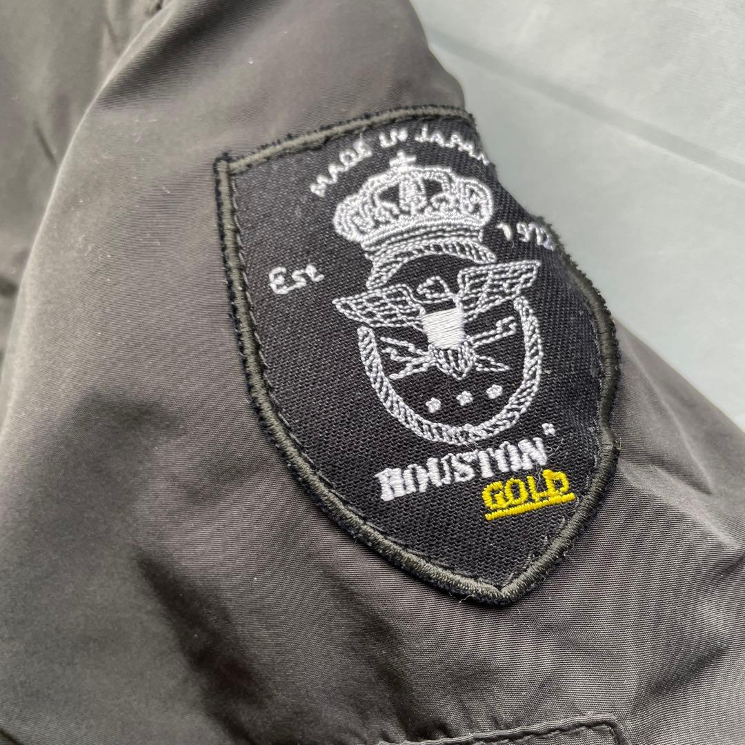 ヒューストンゴールドMA-1 フライトジャケット ブラック Mサイズ