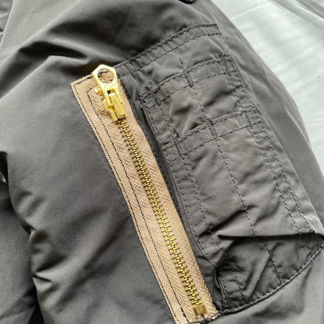 ヒューストンゴールドMA-1 フライトジャケット ブラック Mサイズ