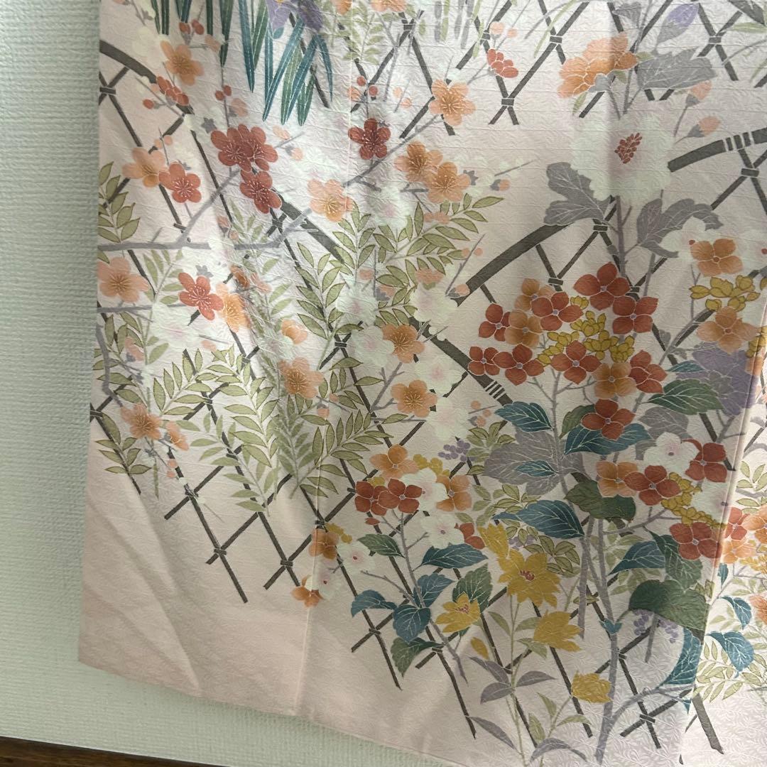 【 さらに値下げ 】　 色鮮やかな手描き友禅　訪問着　花柄　着物スキ倶楽部３１８