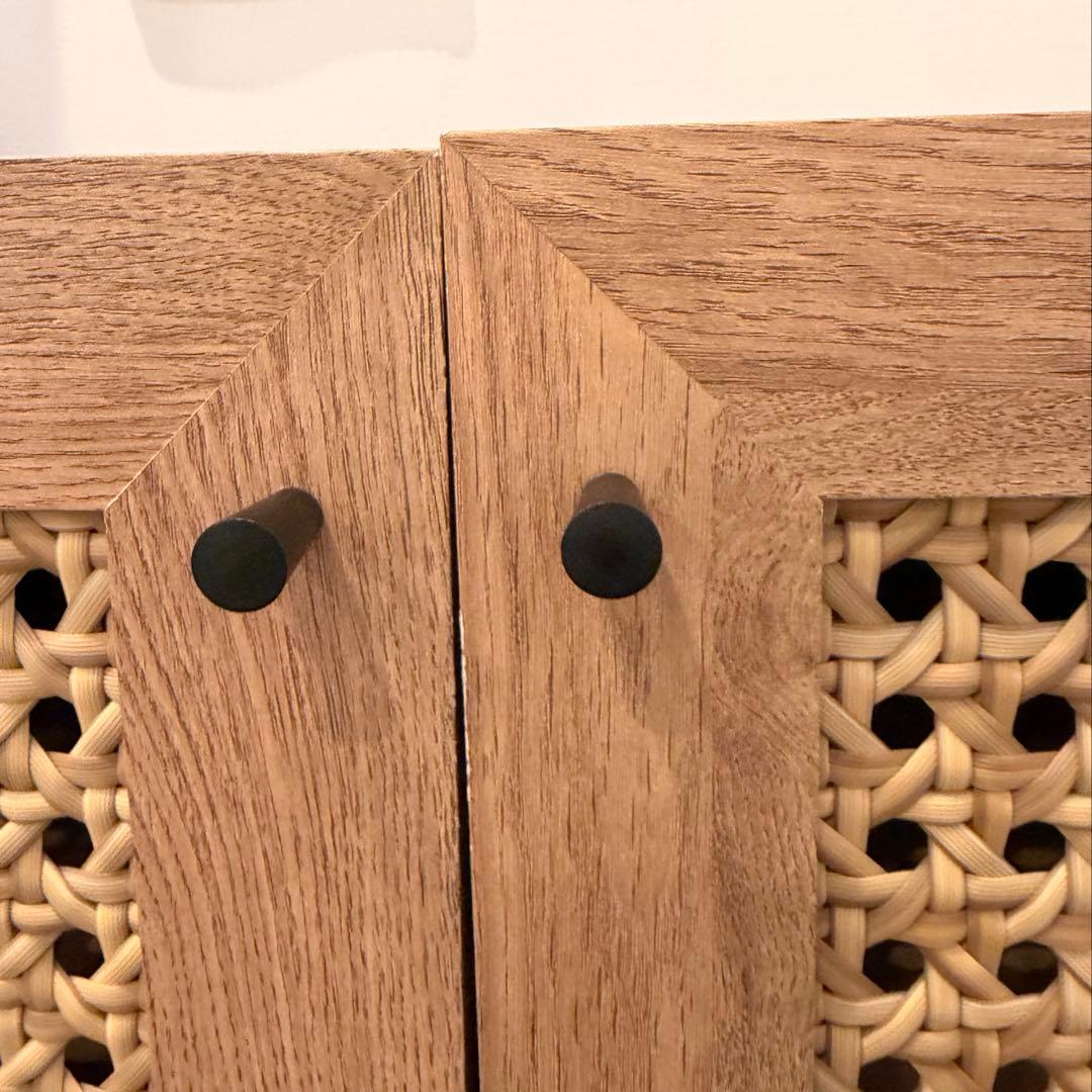 【LOWYA　ラタン調キャビネット　】