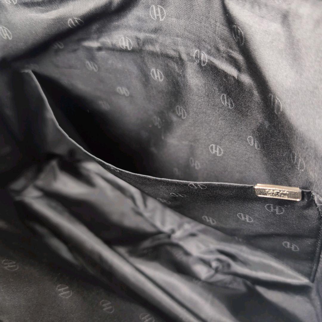 HAMANO ハマノ トートバッグ 黒×金具シルバー レザー A4収納可