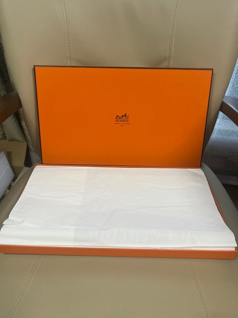 HERMÈS 100%カシミヤマフラー アイボリー エルメス