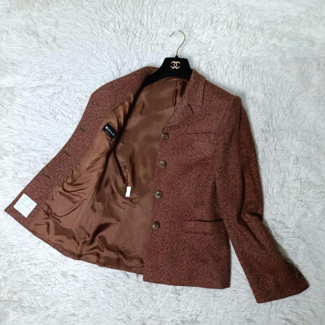美品■Kiton カシミヤ100% テーラードジャケット ブラウン系 イタリア製