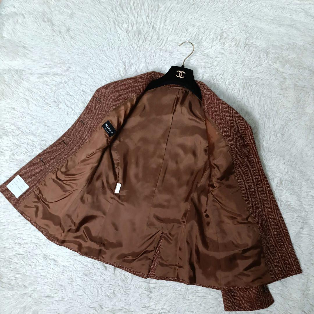 美品■Kiton カシミヤ100% テーラードジャケット ブラウン系 イタリア製