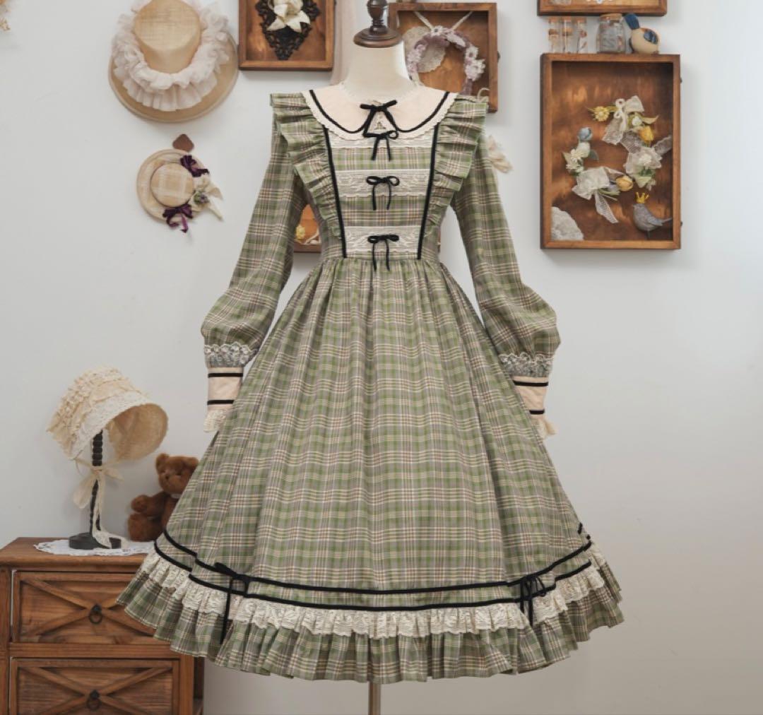 【美品】星箱works 小鳥恋歌2.0 ワンピース グリーン Lサイズ