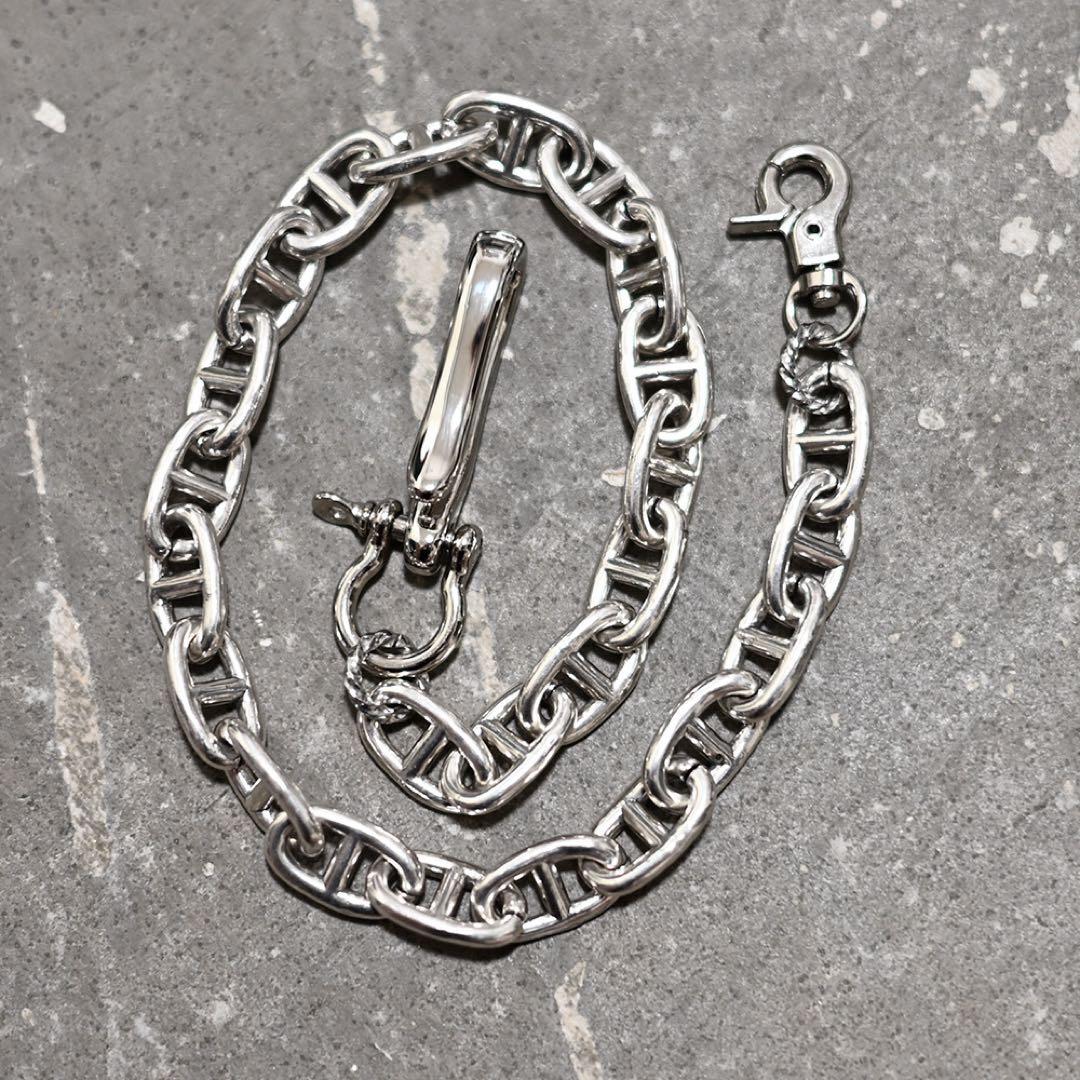 シルバーアンカーリンクウォレットチェーン トラッカー 財布