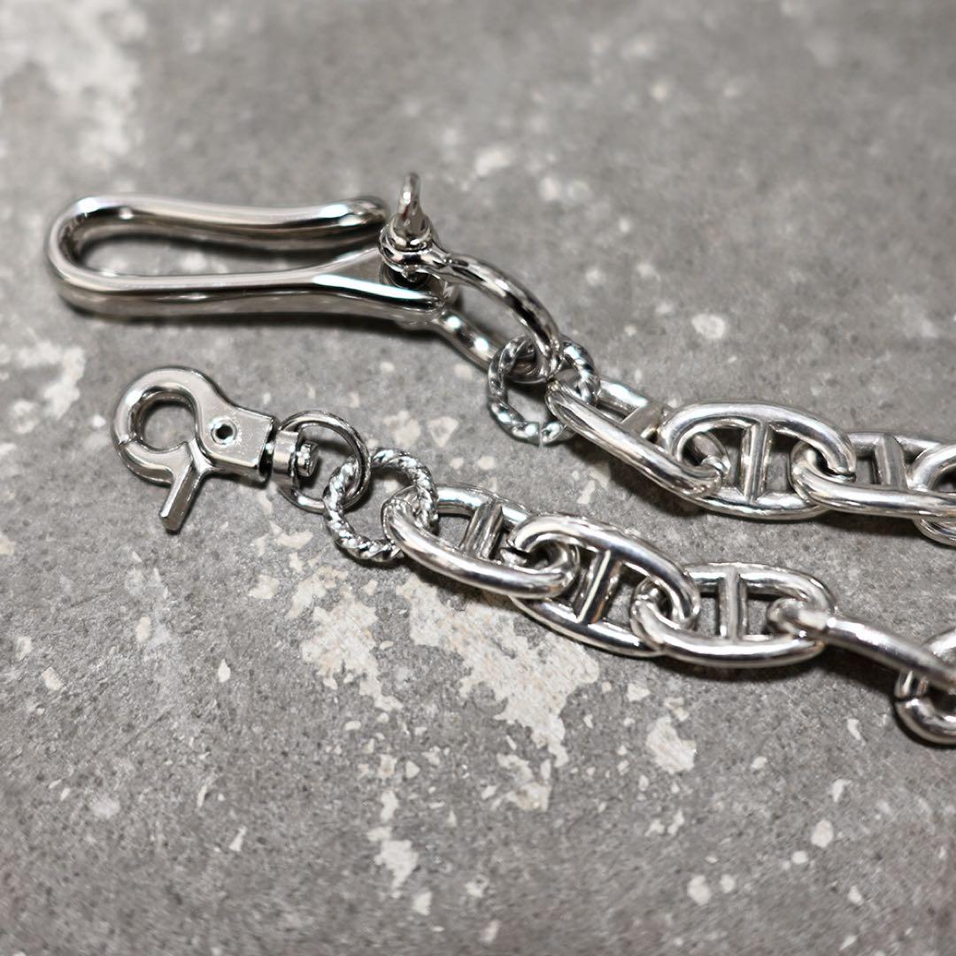 シルバーアンカーリンクウォレットチェーン トラッカー 財布