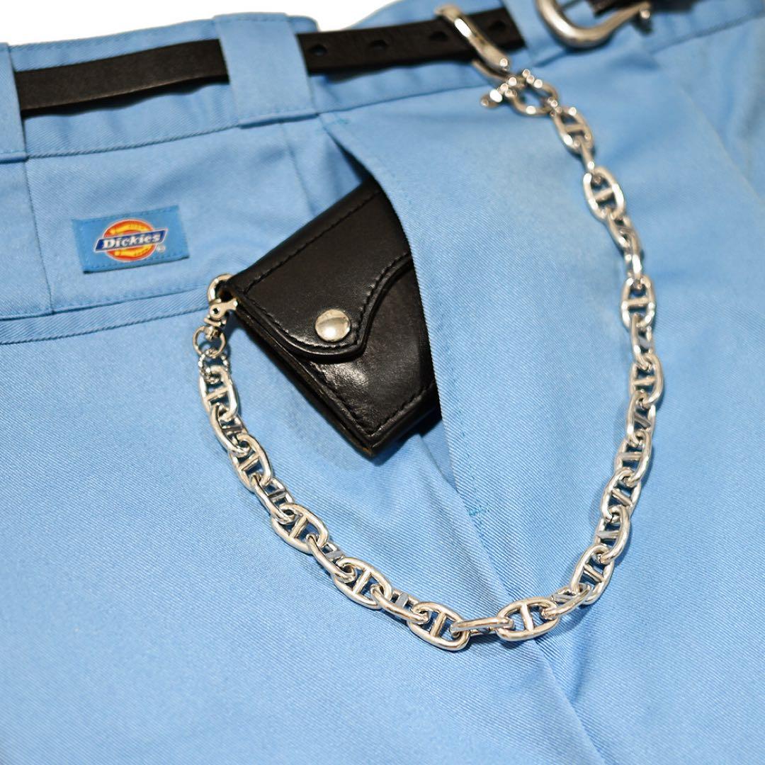 シルバーアンカーリンクウォレットチェーン トラッカー 財布