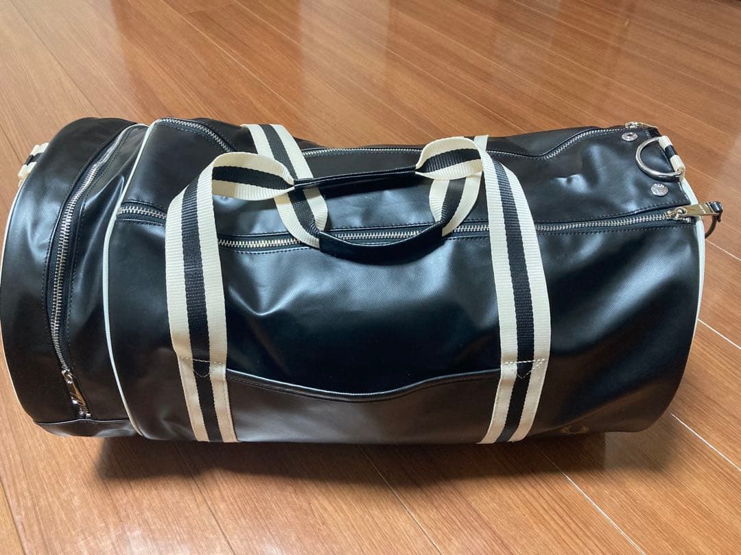 FRED PERRY フレッドペリー ボストンバッグ ドラムバック ブラック