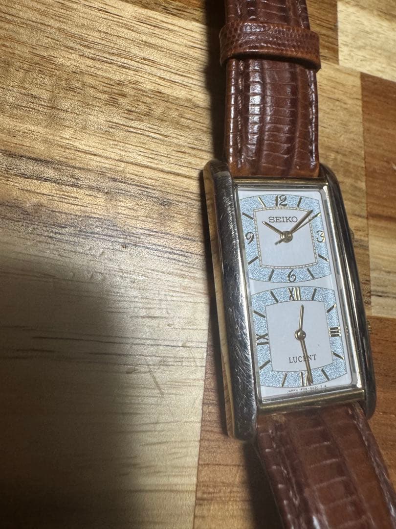 セイコー ルーセント クォーツ 1F2W-5A00 デュアルタイム ウォッチ