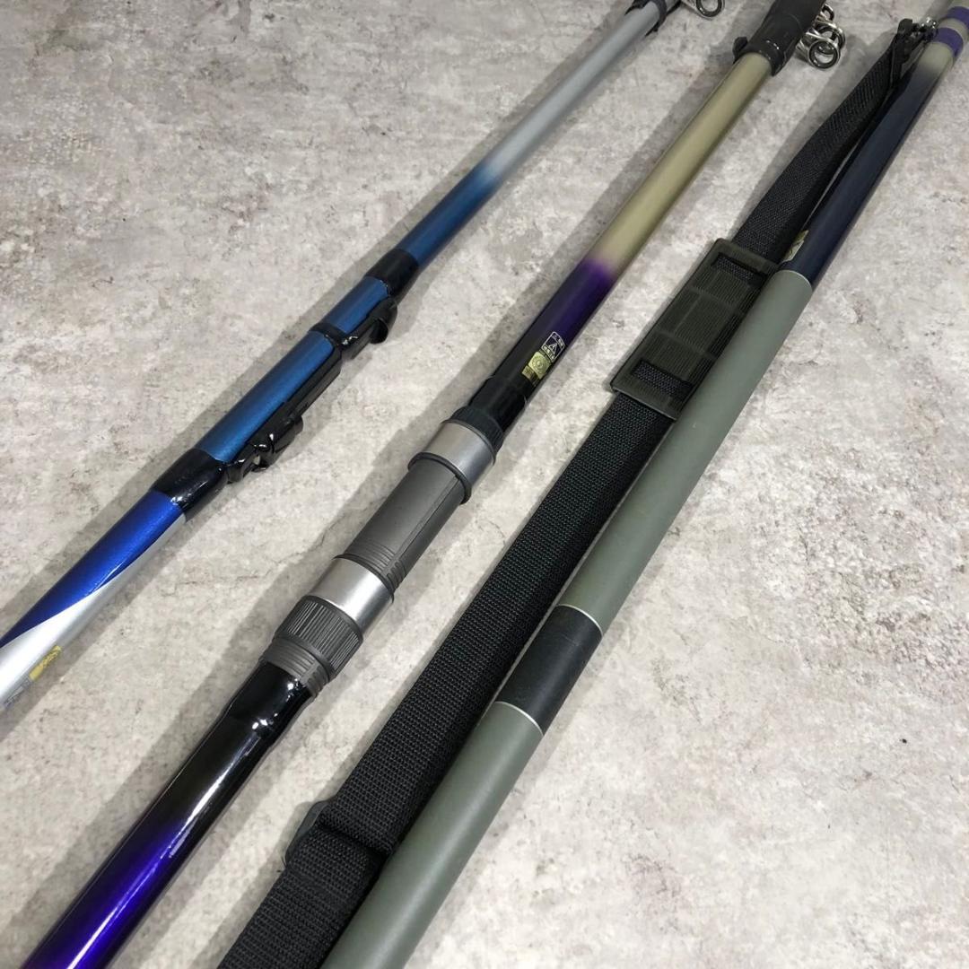 美品 SHIMANO ホリデースピン スズミ 磯竿 磯玉網 釣り竿 セット 遠投