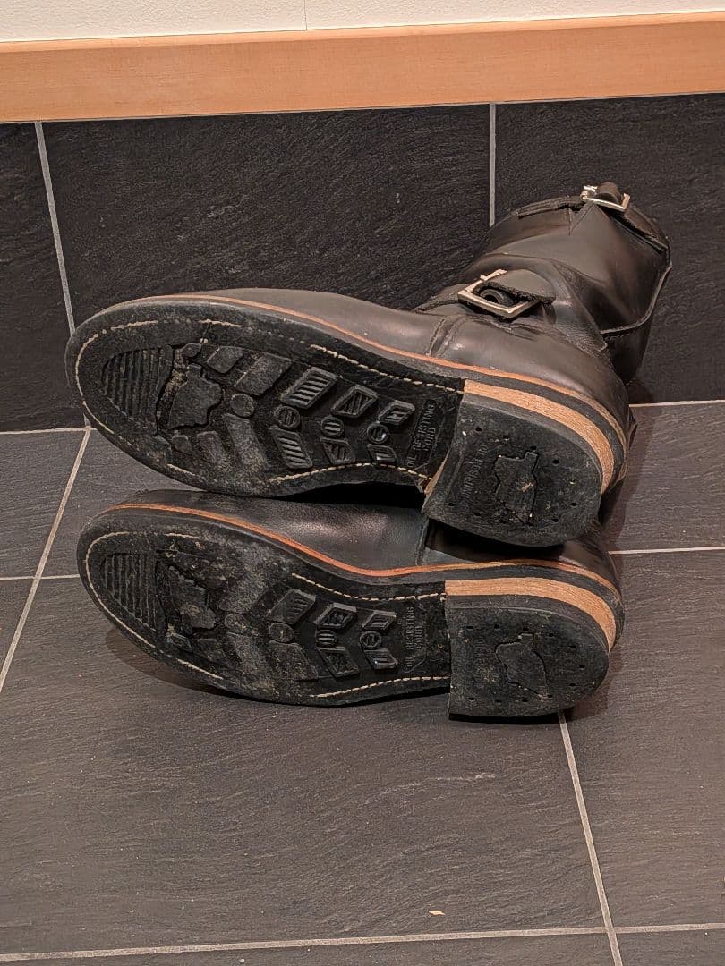 し*ん様 レッドウィング エンジニアブーツ2268 黒 レザー バックル付き