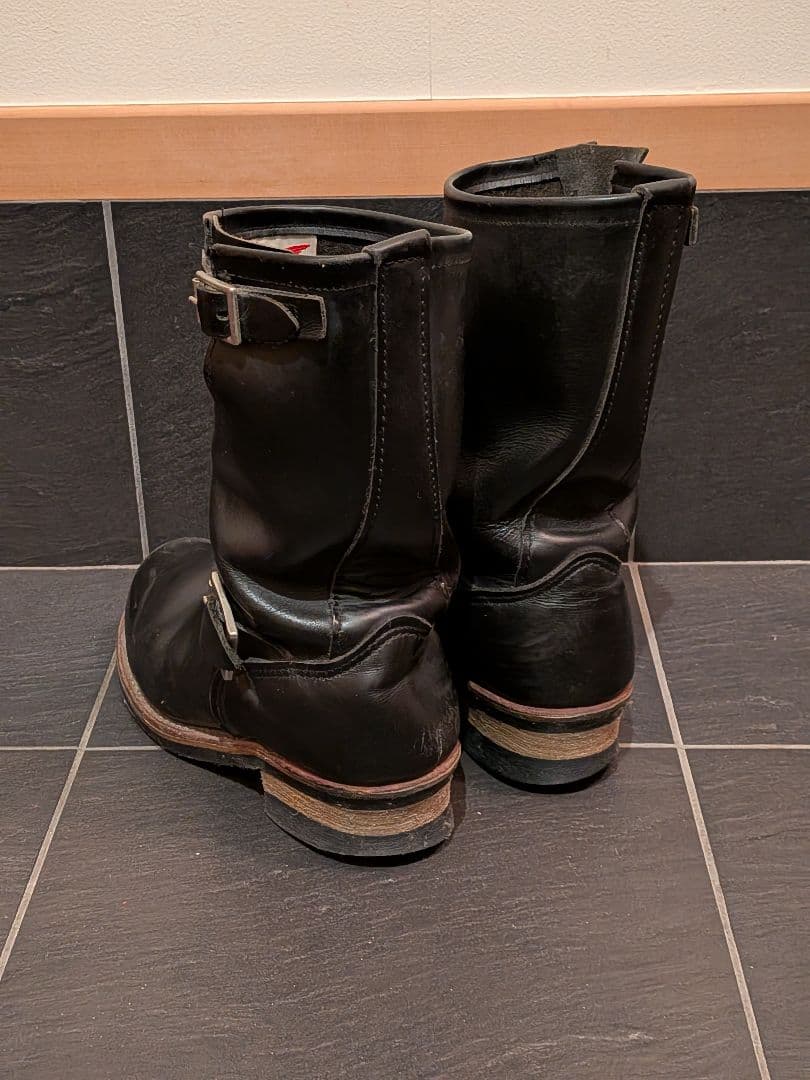 し*ん様 レッドウィング エンジニアブーツ2268 黒 レザー バックル付き