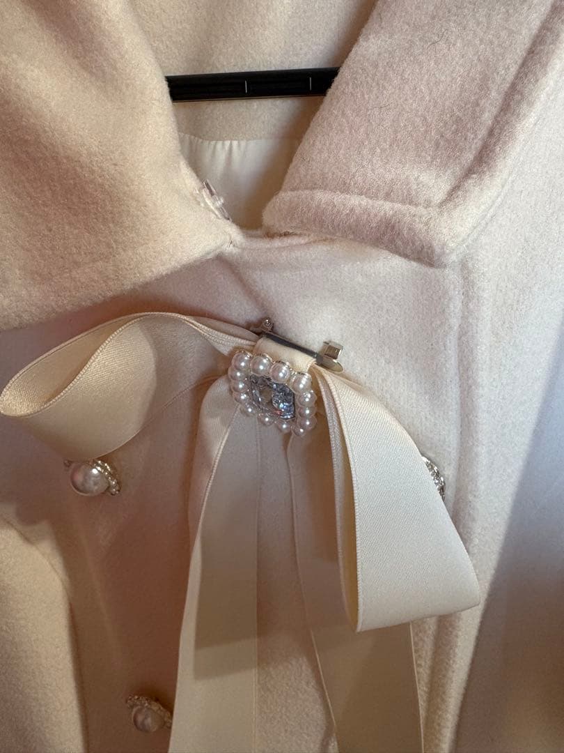 nogenki ファーフレアパールダブルコート