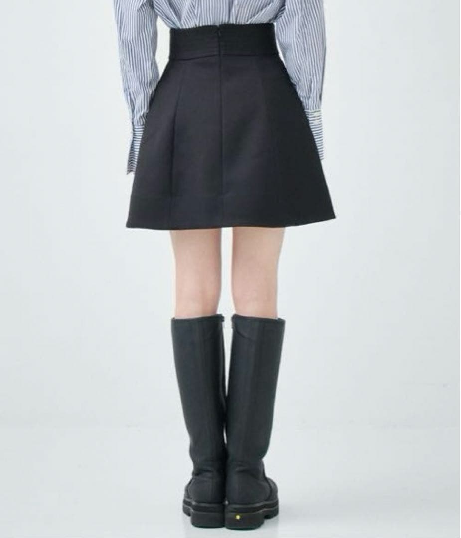 スカート CLANE /WIDE BELT CONSTRUCTIVE MINI SKIRT