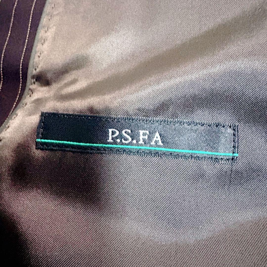 Perfect Suit Factory 3ピース　スーツ　ブラウン　ストライプ