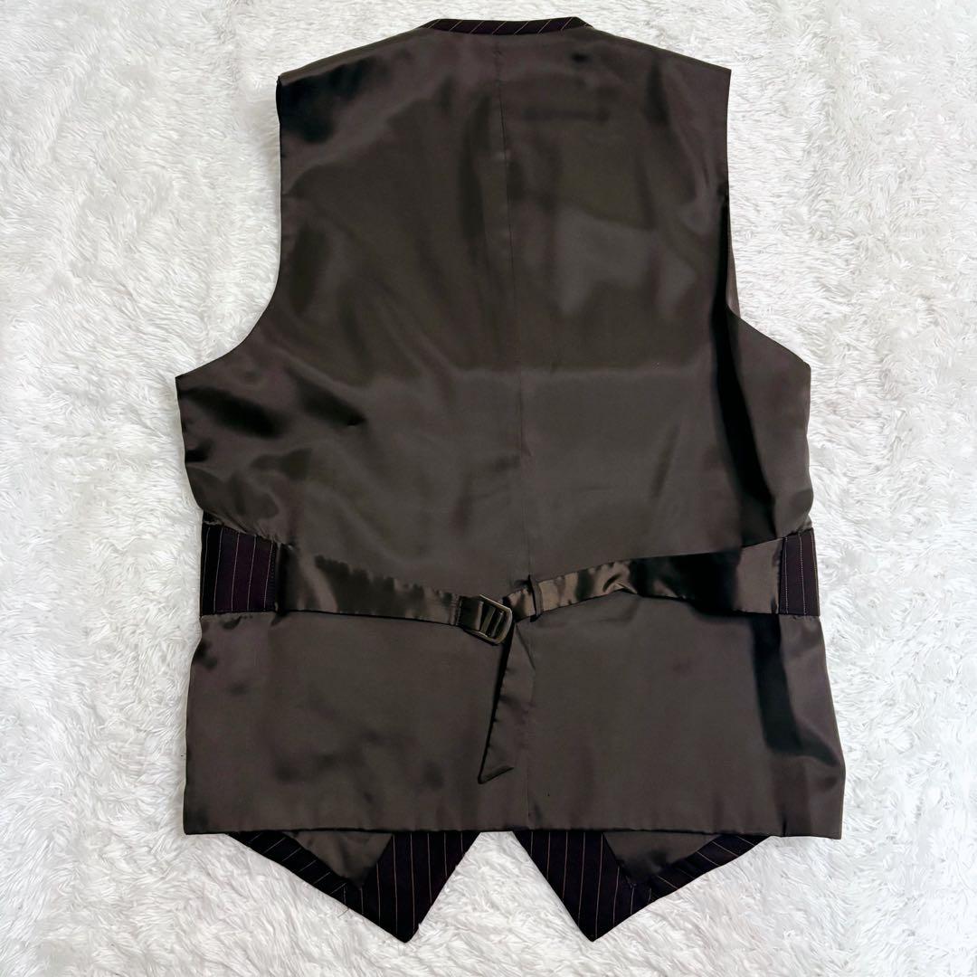 Perfect Suit Factory 3ピース　スーツ　ブラウン　ストライプ