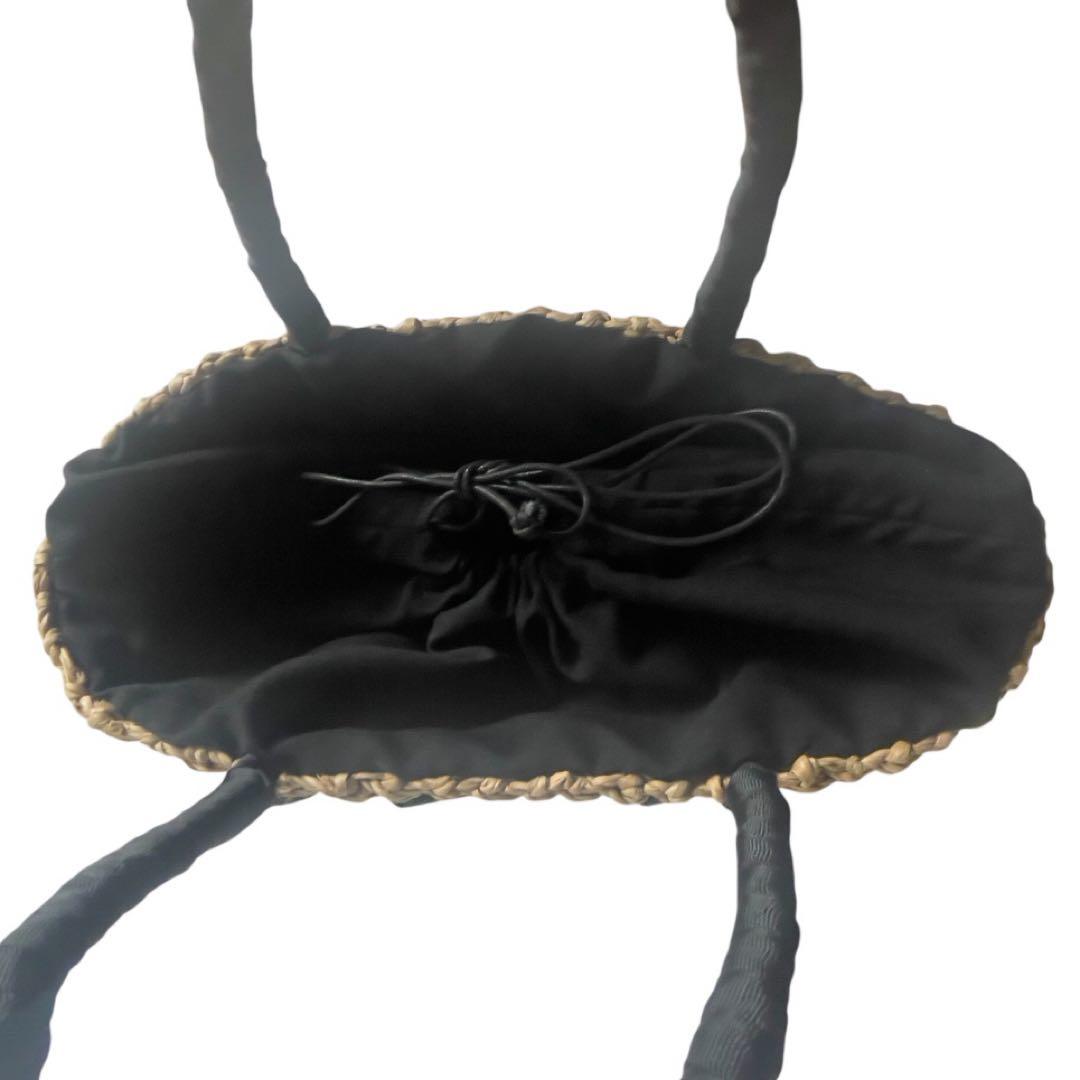 トッカ TOCCA リボン かごバッグ ハンドバッグ ブラウン 黒