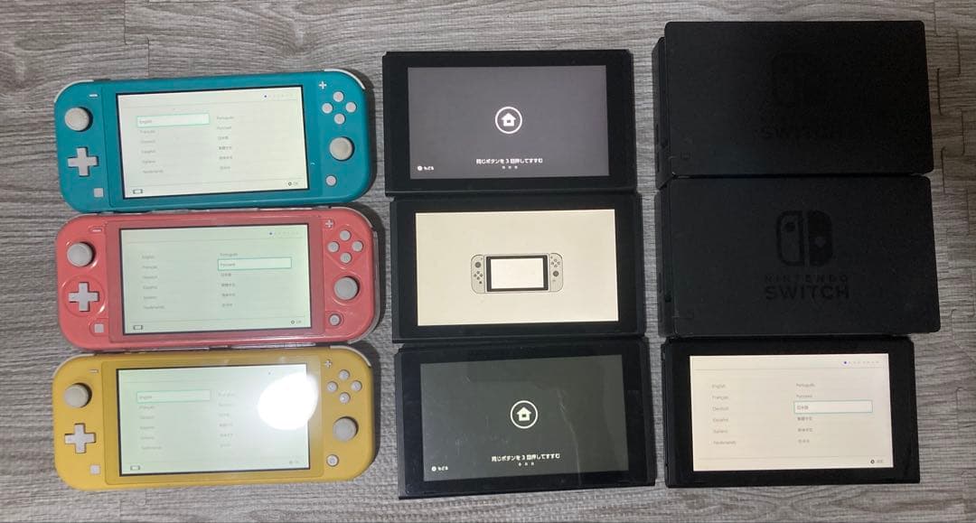 switch4台、switch lite3台、switchドックまとめ売り