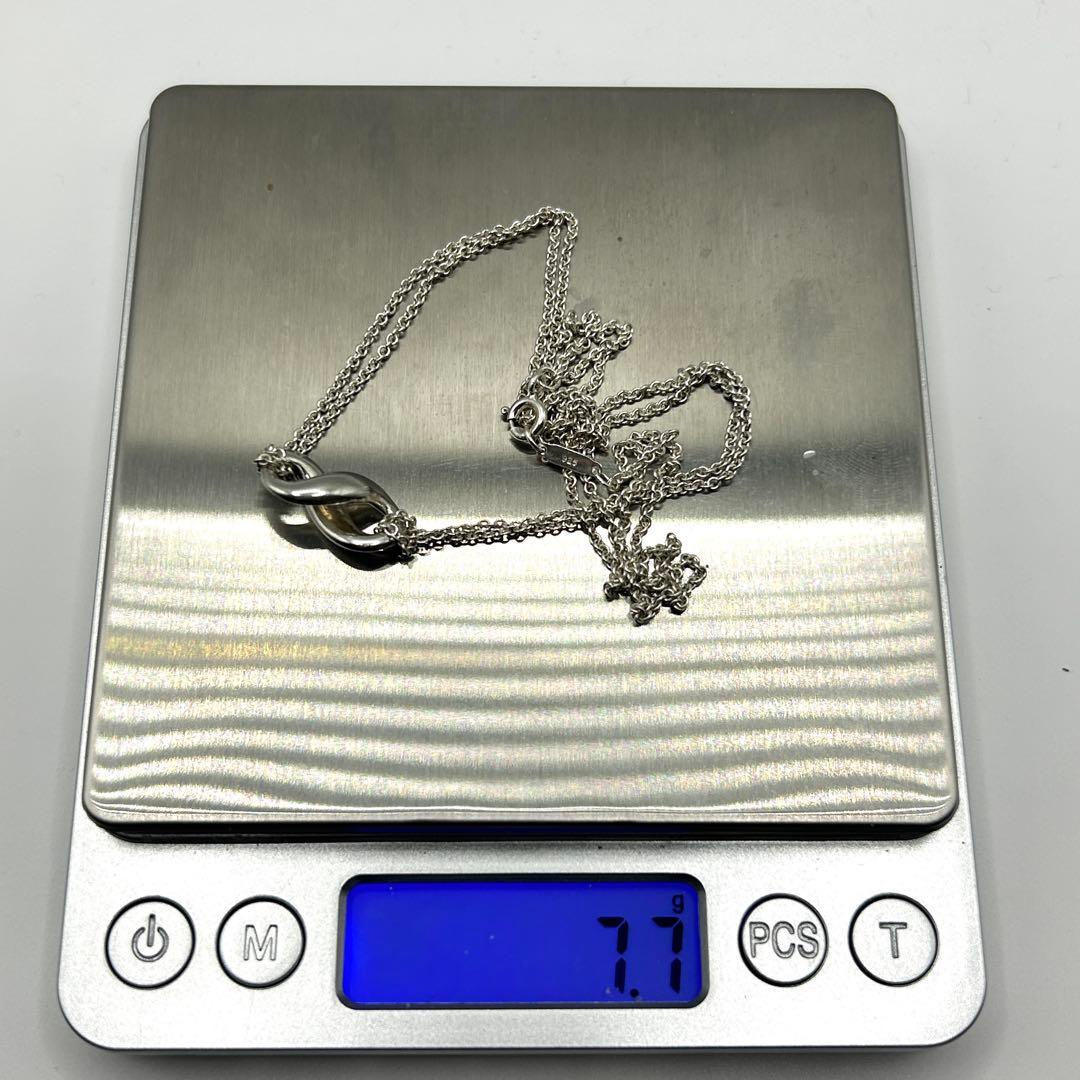 美品　ティファニー　インフィニティ　ネックレス　ダブルチェーン　シルバー　925