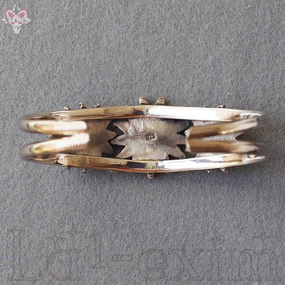 36個 ターコイズ コーラル 小花 インディアンジュエリー 925 銀 バングル