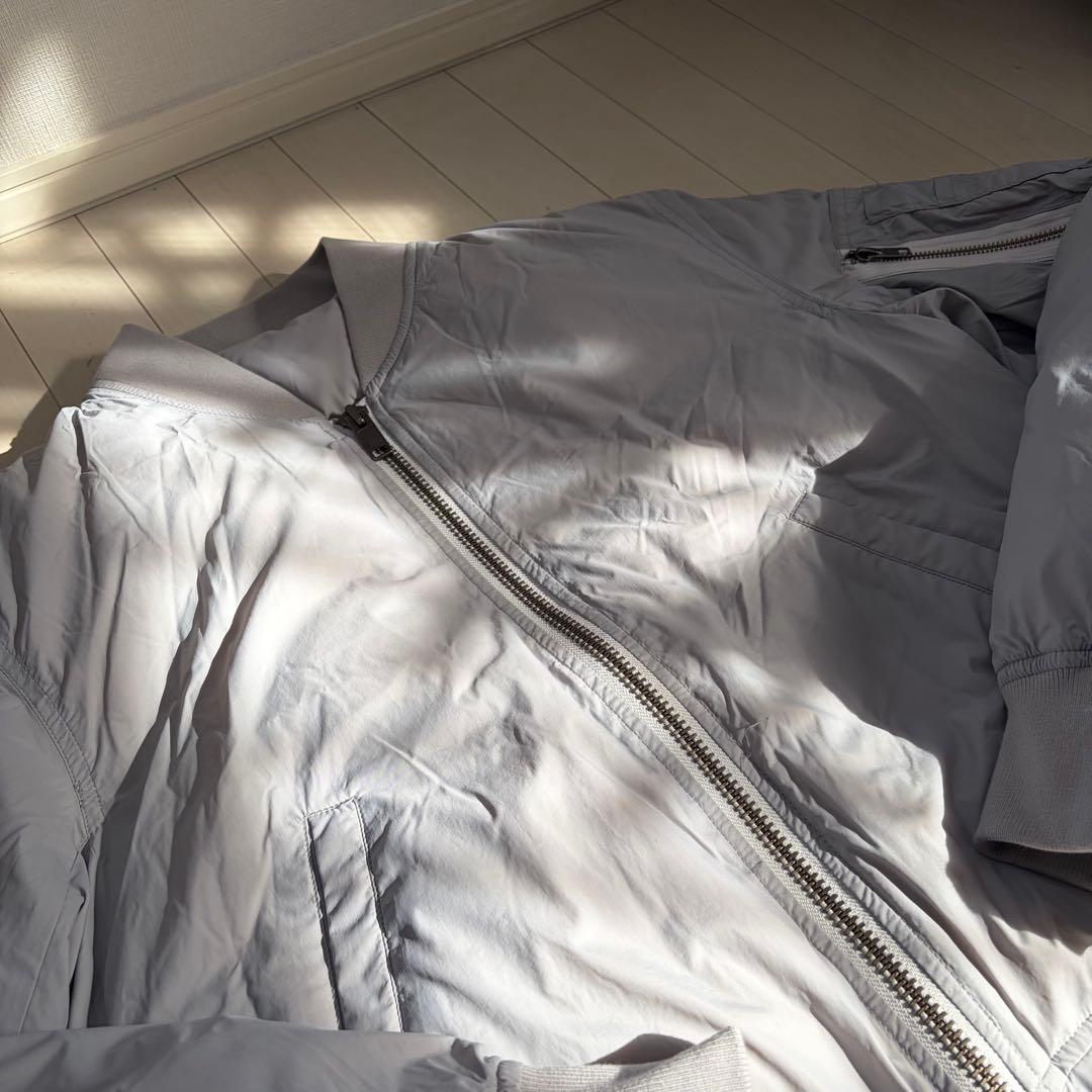 MUJI Labo ＭＡ－１ダウンブルゾン Ｍ ライトグレー