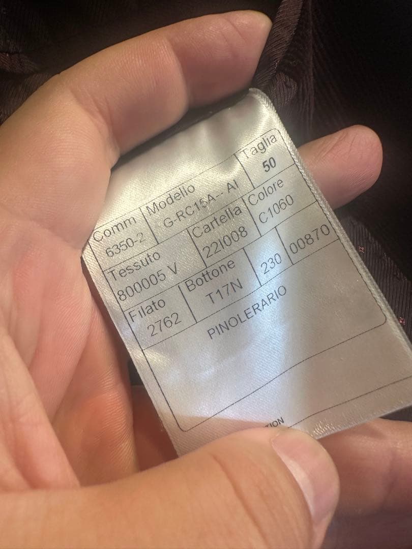 タリアトーレ⭐️新作‼️ピーノレラリオ‼️50⭐️ボルドー‼️コーデュロイセットアップ⭐️