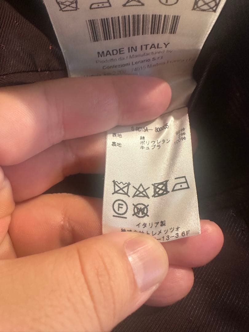 タリアトーレ⭐️新作‼️ピーノレラリオ‼️50⭐️ボルドー‼️コーデュロイセットアップ⭐️