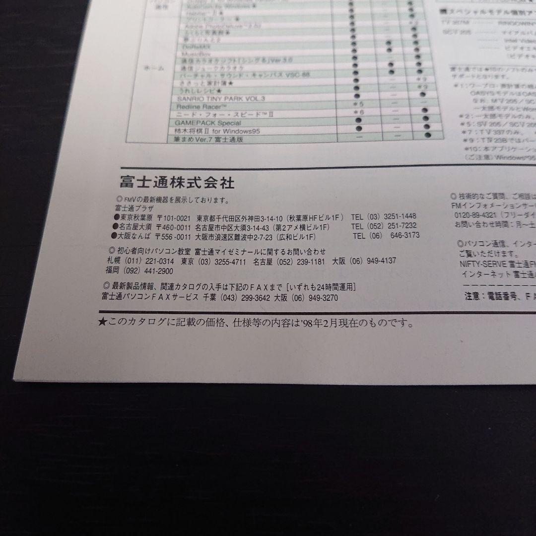 高倉健 カタログ ＦＭＶデスクパワー 1998年