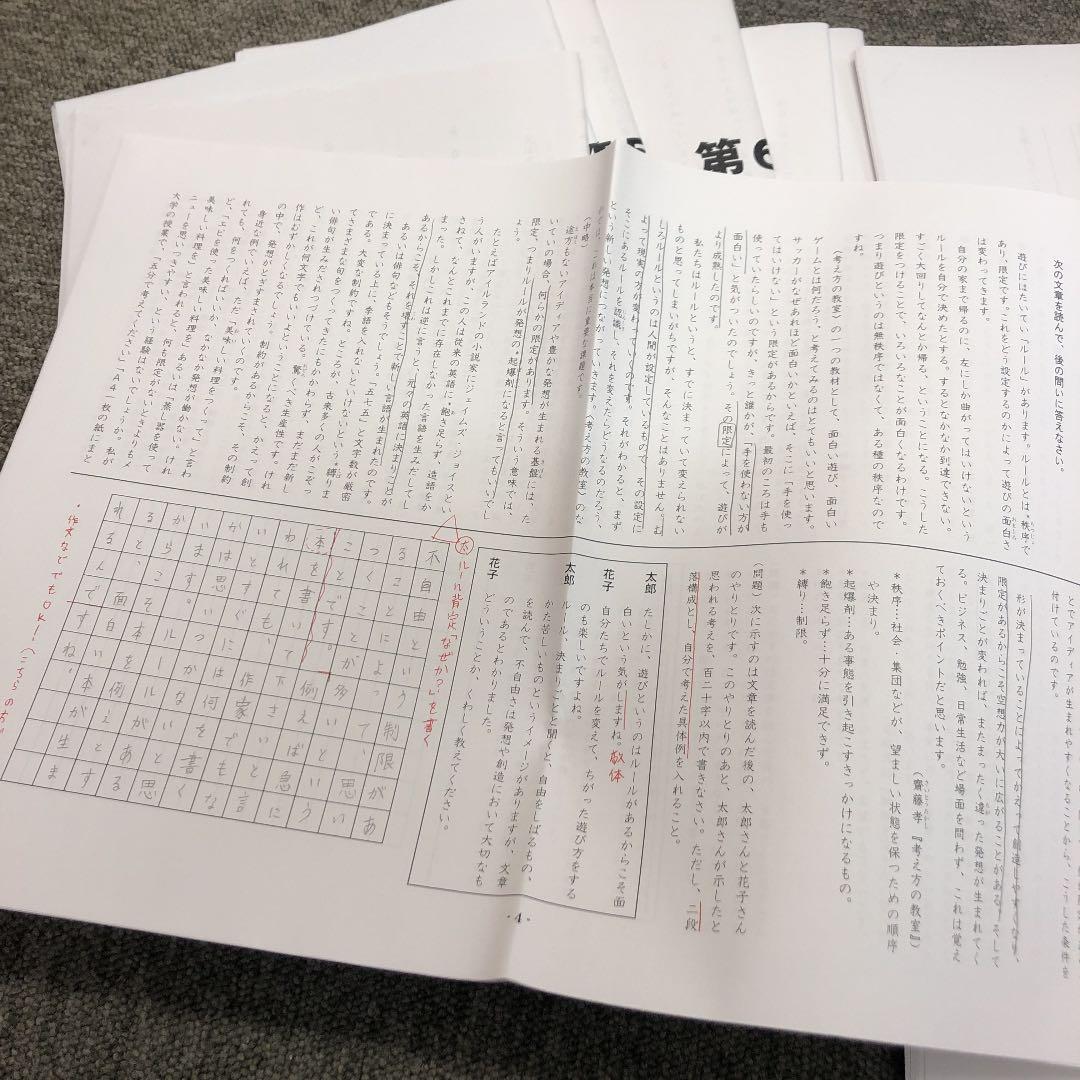 早稲田アカデミー　６年　公立中高一貫コース　土曜特講表現力養成講座　全１５回