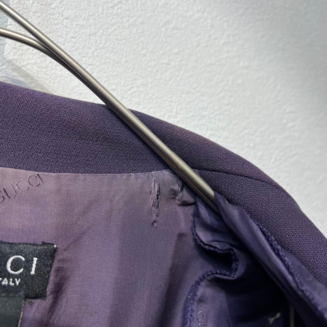 希少 GUCCI トムフォード期 ウール コクーン ゴールドボタン ロングコート