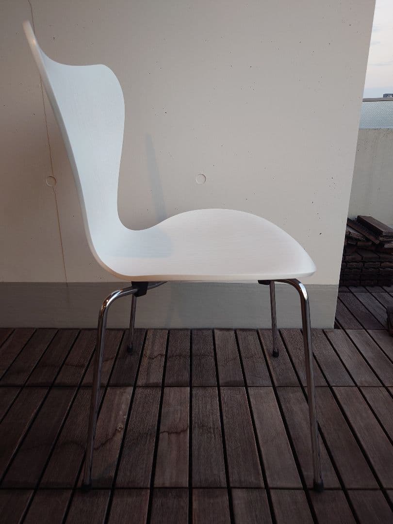 【展示品】フリッツハンセン／セブンチェア／カラードアッシュホワイト／クローム脚②