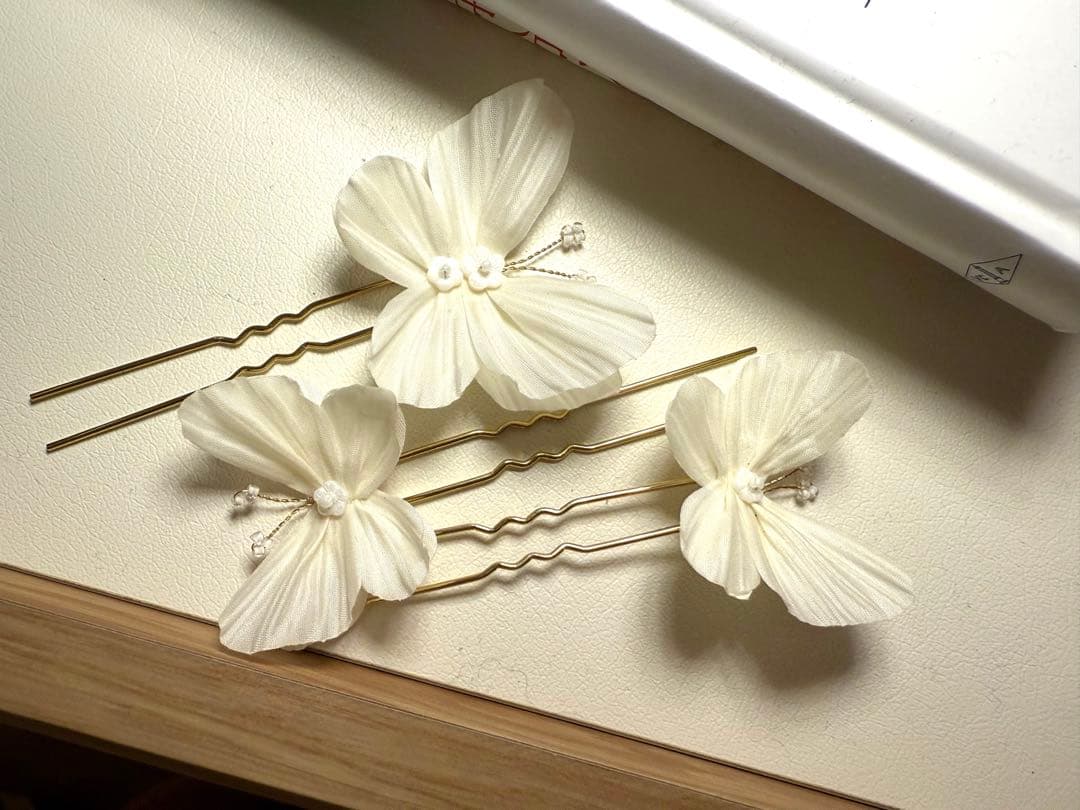 【美品】orgablanca カプリピン 蝶々モチーフ ヘアアクセサリ